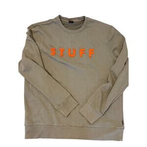 Poler Green Crewneck “Stuff” spellout camp skater punk vibes XL